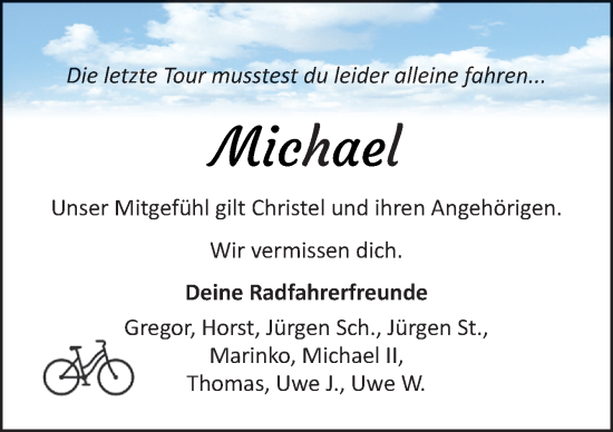 Traueranzeige von Michael  von DK Medien GmbH & Co. KG