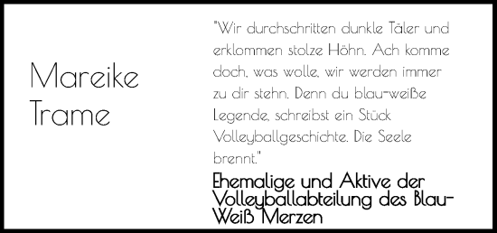 Traueranzeige von Mareike Trame von Neue Osnabrücker Zeitung GmbH & Co. KG