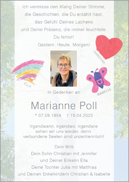 Traueranzeige von Marianne Roll von Neue Osnabrücker Zeitung GmbH & Co. KG