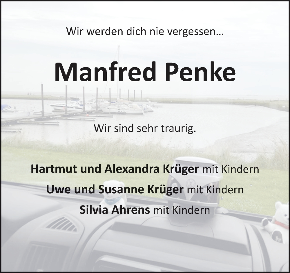  Traueranzeige für Manfred Penke vom 24.05.2024 aus DK Medien GmbH & Co. KG