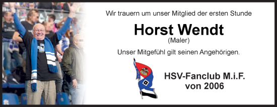 Traueranzeige von Horst Wendt von DK Medien GmbH & Co. KG