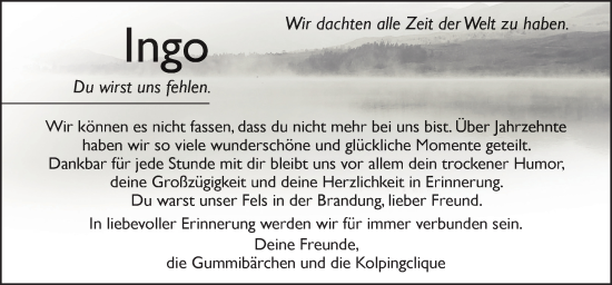 Traueranzeige von Ingo Fangmeyer von Neue Osnabrücker Zeitung GmbH & Co. KG