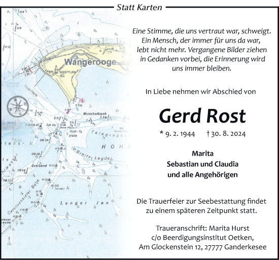 Traueranzeige von Gerd Rost von DK Medien GmbH & Co. KG