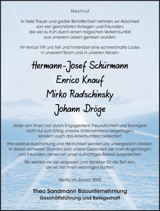 Traueranzeige von In Gedenken  von Neue Osnabrücker Zeitung GmbH & Co. KG