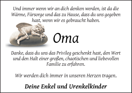 Traueranzeige von Oma  von DK Medien GmbH & Co. KG