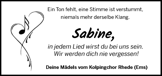 Traueranzeige von Sabine Läken von Neue Osnabrücker Zeitung GmbH & Co. KG