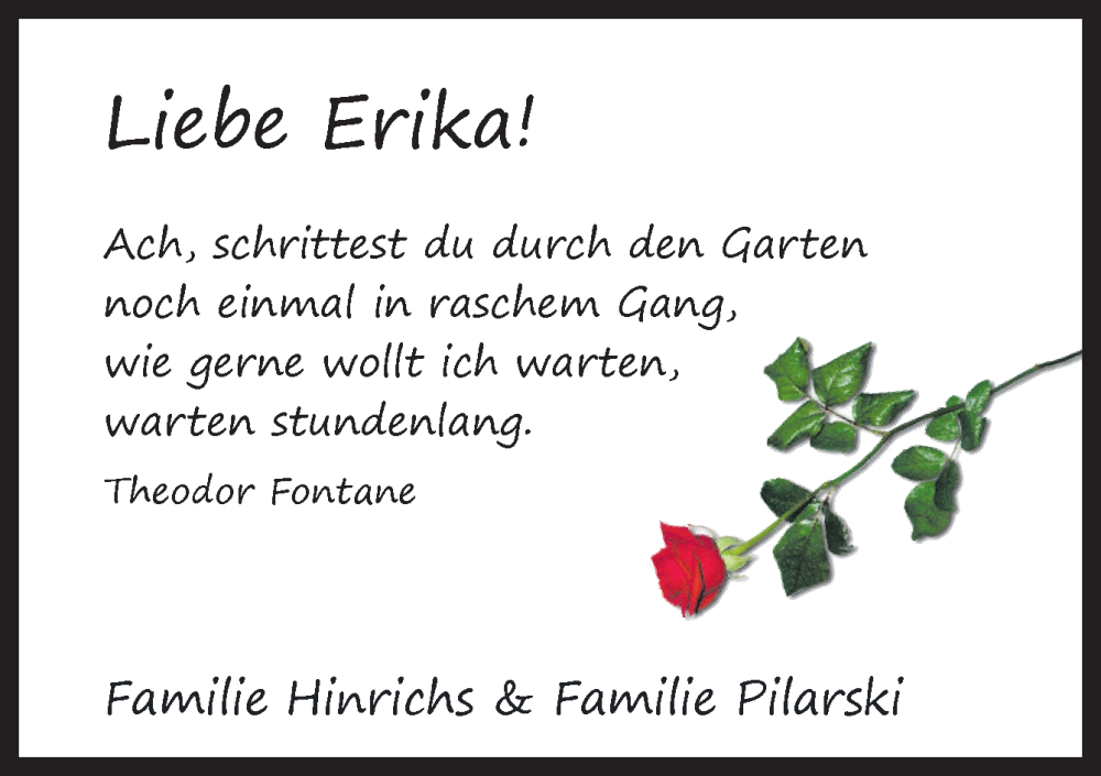  Traueranzeige für Erika  vom 20.12.2025 aus DK Medien GmbH & Co. KG