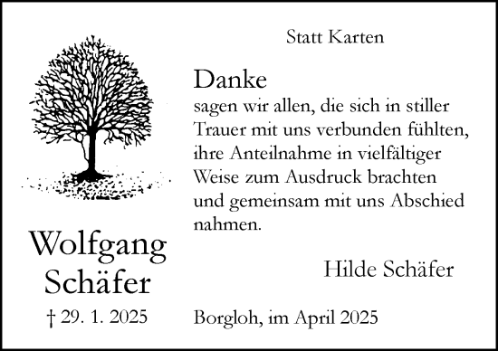 Traueranzeige von Hilde Schäfer von Neue Osnabrücker Zeitung GmbH & Co. KG