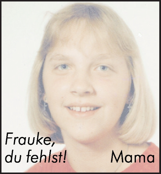 Traueranzeige von Frauke  von DK Medien GmbH & Co. KG