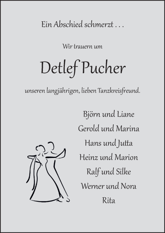 Traueranzeige von Detlef Pucher von DK Medien GmbH & Co. KG