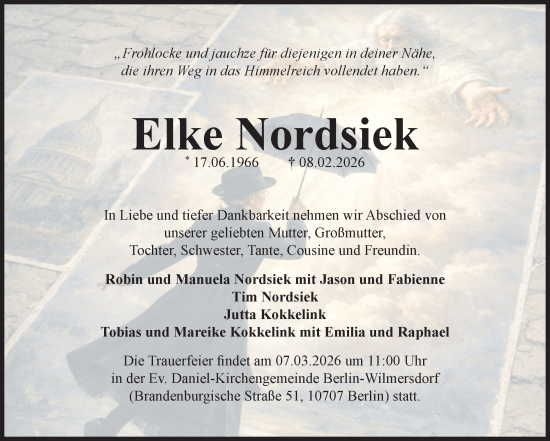 Traueranzeige von Elke Nordsiek von Ostfriesischer Kurier GmbH