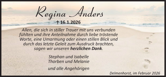 Traueranzeige von Regina Anders von DK Medien GmbH & Co. KG