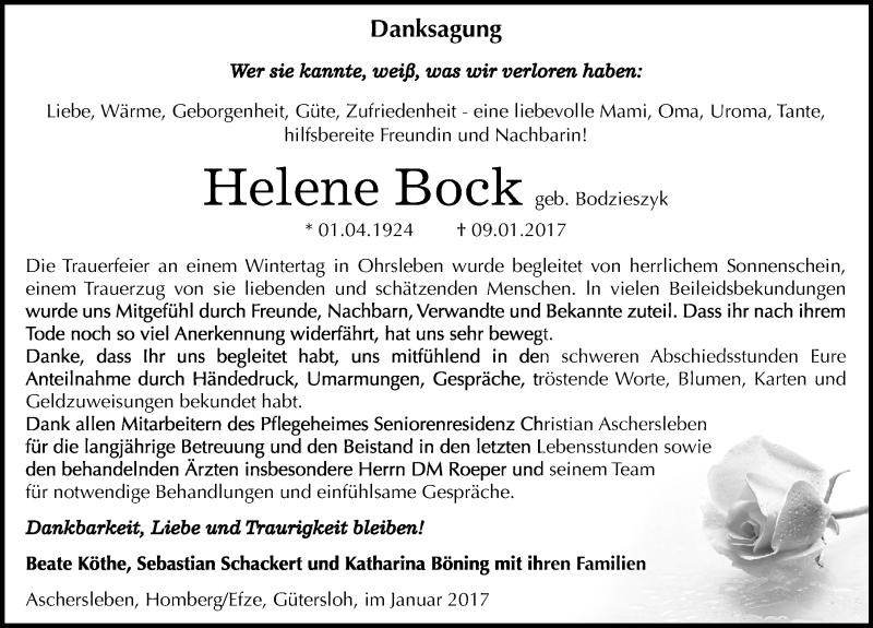  Traueranzeige für Johannes Niekamp vom 28.01.2017 aus Mitteldeutsche Zeitung Aschersleben