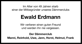 Traueranzeige von Ewald Erdmann von Ostfriesischer Kurier GmbH