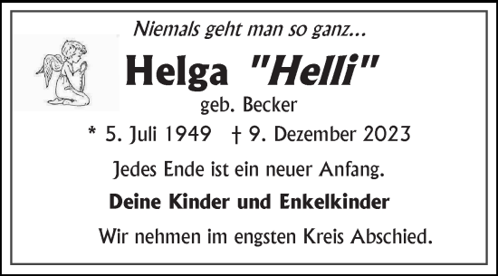 Traueranzeige von Helga  von Ostfriesischer Kurier GmbH