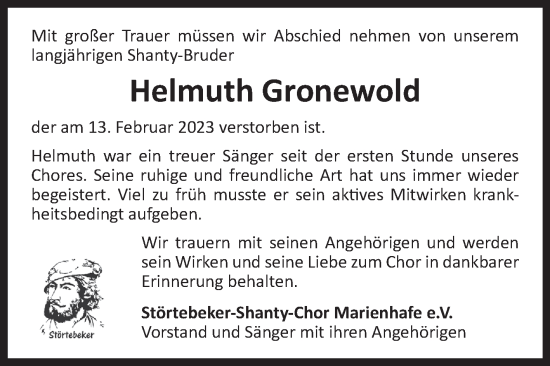 Traueranzeige von Helmuth Gronewold von Ostfriesischer Kurier GmbH