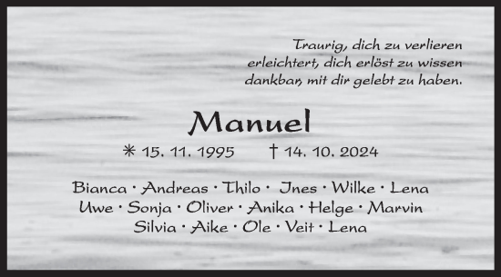 Traueranzeige von Manuel Hördt von Ostfriesischer Kurier GmbH