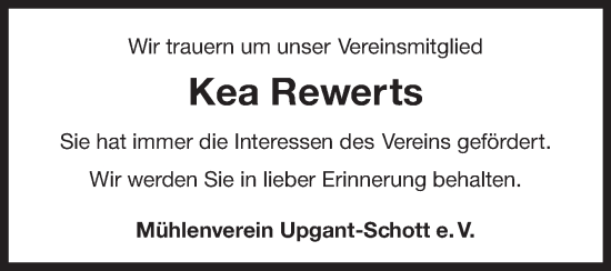 Traueranzeige von Kea Rewerts von Ostfriesischer Kurier GmbH