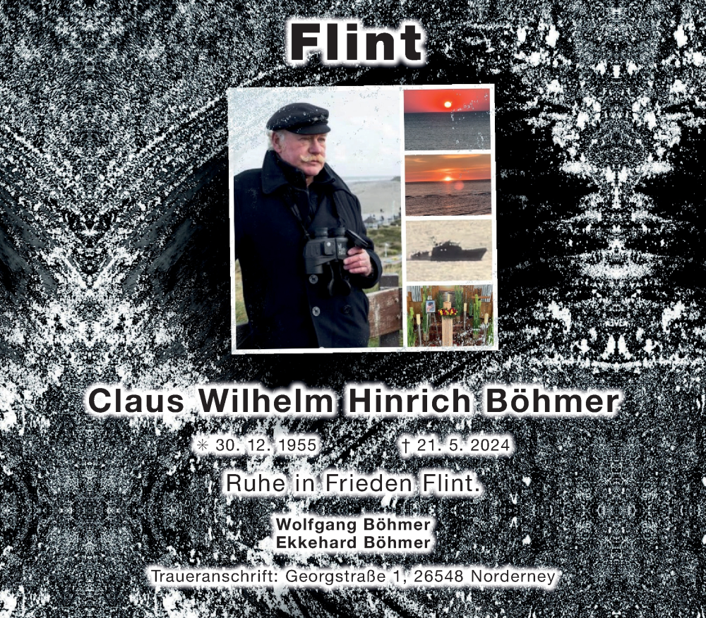  Traueranzeige für Claus Wilhelm Hinrich Böhmer vom 13.06.2024 aus Ostfriesischer Kurier GmbH