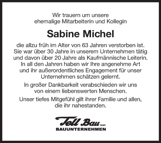 Traueranzeige von Sabine Michel von Ostfriesischer Kurier GmbH