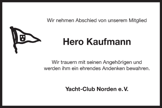 Traueranzeige von Hero Kaufmann von Ostfriesischer Kurier GmbH