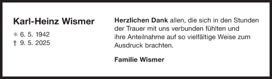 Traueranzeige von Karl-Heinz Wismer von Ostfriesischer Kurier GmbH